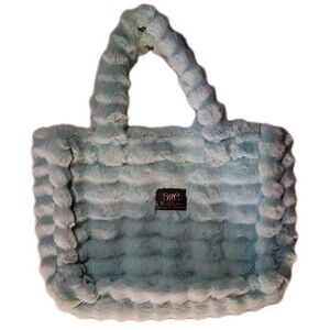Minky Couture Designer Luxury Plush Annie Bag Tote MINT Green Soft